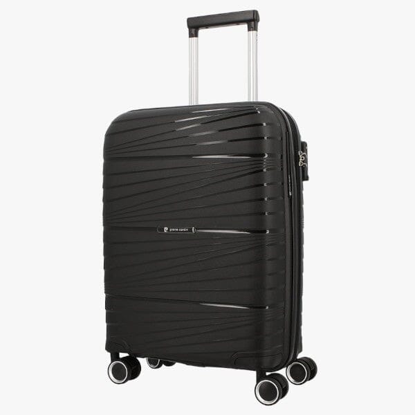 Pierre Cardin Montpellier Hard Case Trolley Suitcase Black 24&quot; | Pierre Cardin