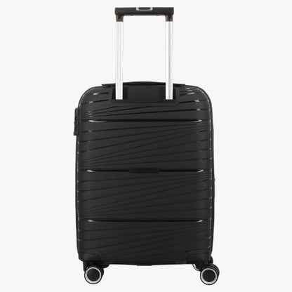 Pierre Cardin Montpellier Hard Case Trolley Suitcase Black 24&quot; | Pierre Cardin