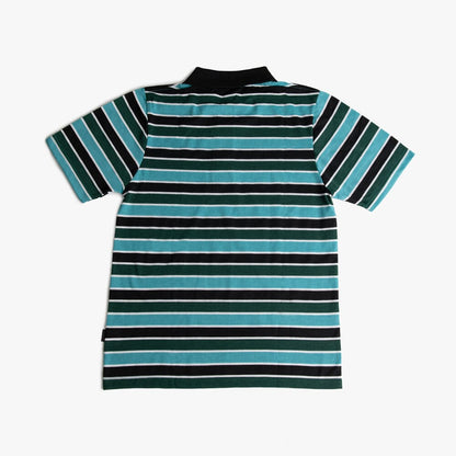 Urban Life Mens Golfer Green Blue Stripe | Urban