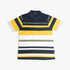 Urban Life Mens Golfer Navy Yellow Stripe | Urban