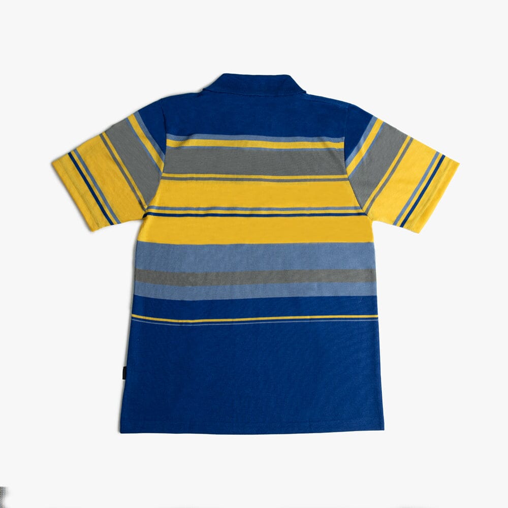 Urban Life Mens Golfer Royal Blue Yellow Stripe | Urban