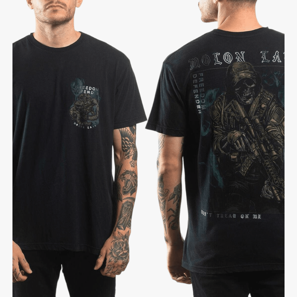 Affliction Mens Smoke Screen Short Sleeve Tee Black Lava | Affliction