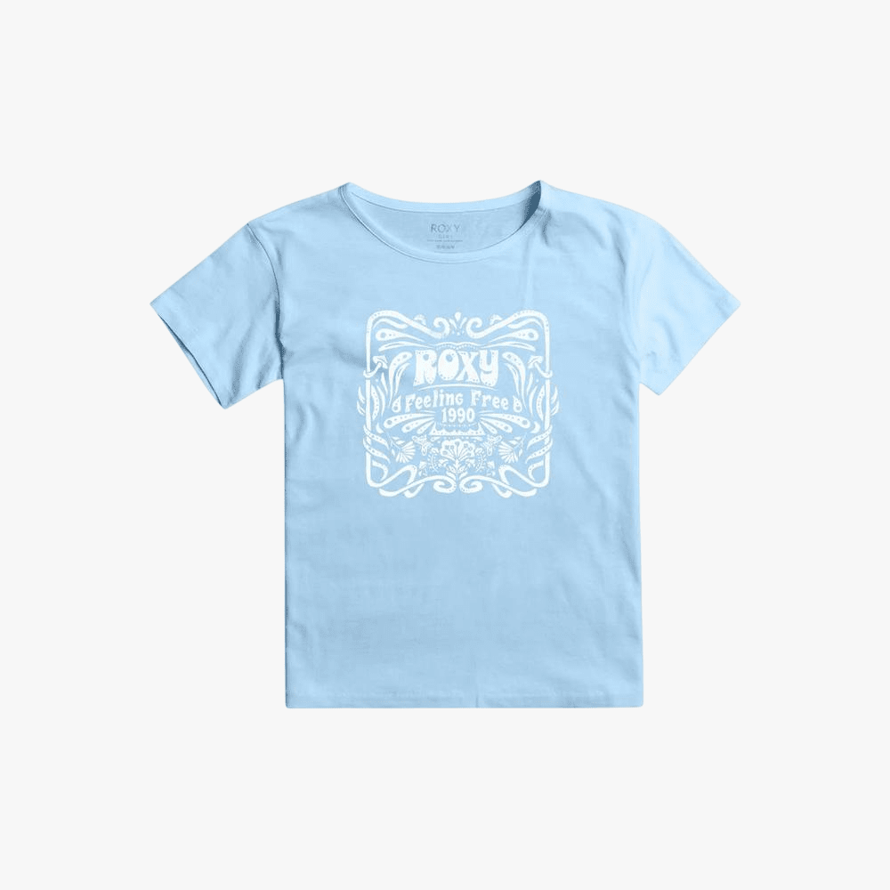 Roxy Girls Back On My Feet Short Sleeve Tee Clear Sky | Roxy