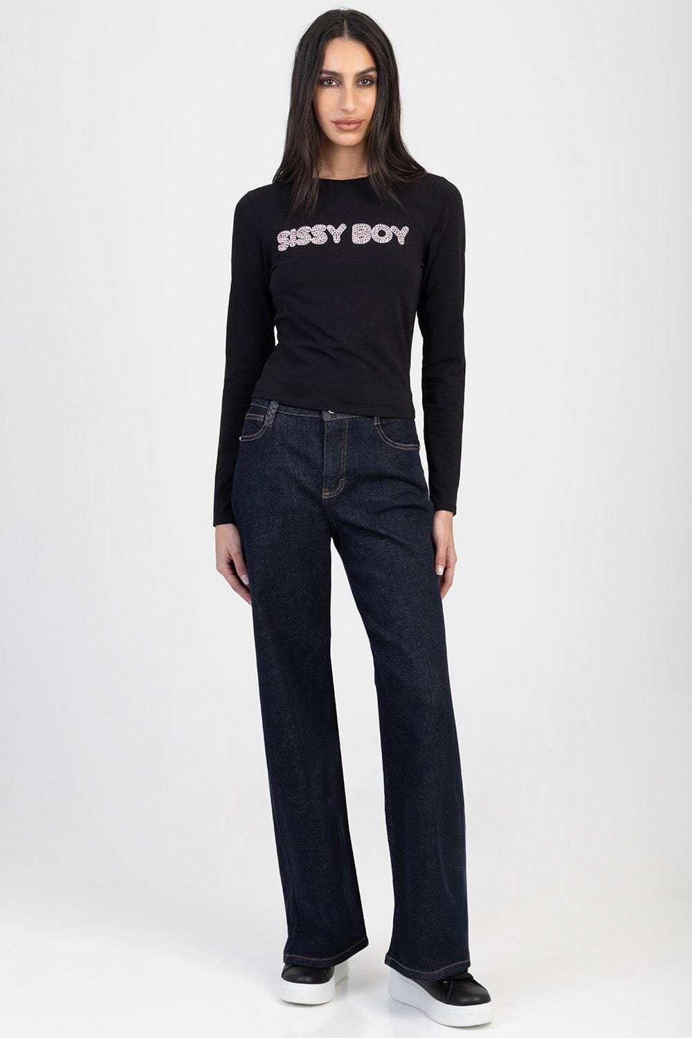 Sissy Boy Written In The Star Baby Long Sleeve Tee Black | Sissy Boy