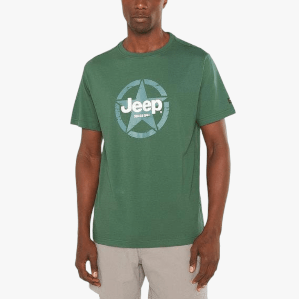 Jeep Mens Logo Icon Short Sleeve Tee Trekking Green | Jeep