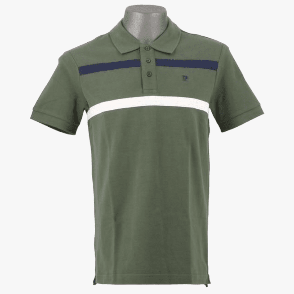 Pierre Cardin Mens Ferry Short Sleeve Golfer Olive | Pierre Cardin