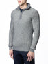 Polo Mens Long Sleeve 1/4 Zip Textured Sweater Grey | Polo