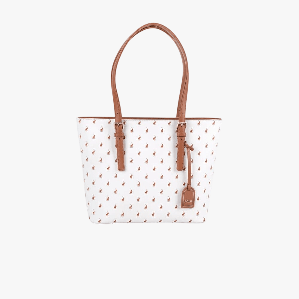 Polo Iconic Medium Tote Bag White | Polo