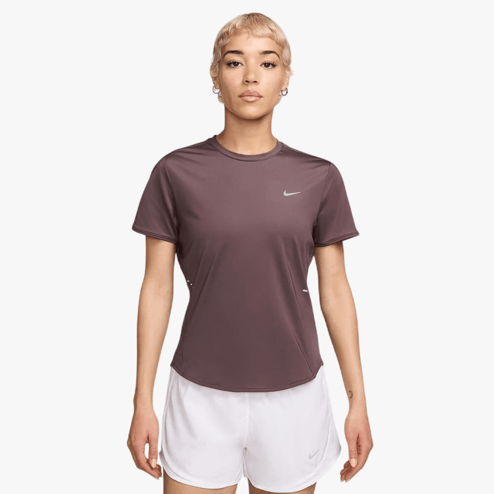 Nike Womens Miler Running Short Sleeve Tee 233 Brown | Nike