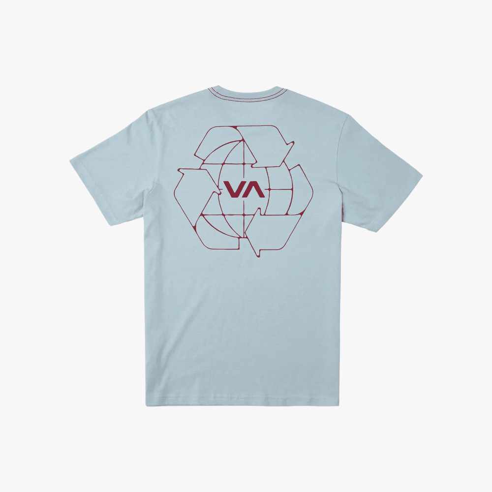 Rvca Mens Rotation Short Sleeve Tee Pale Blue | Rvca