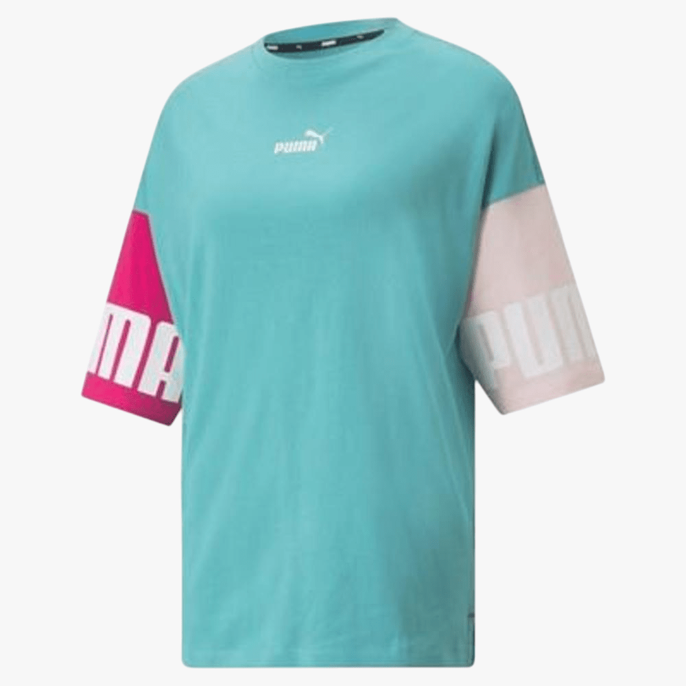 Puma Mens Power Colorblock Short Sleeve Tee Porcelain | Puma