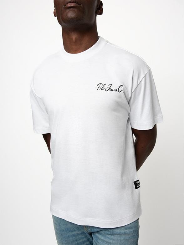 Polo Mens Pjc Cursive Logo Tee White | Polo