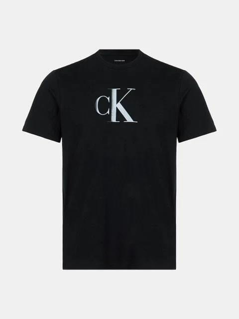 Calvin Klein Mens Contrast Logo Tee Black | Calvin Klein