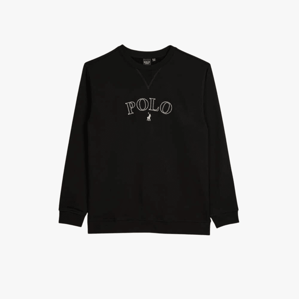 Polo Girls Hannah Embroid Sweater Black | Polo