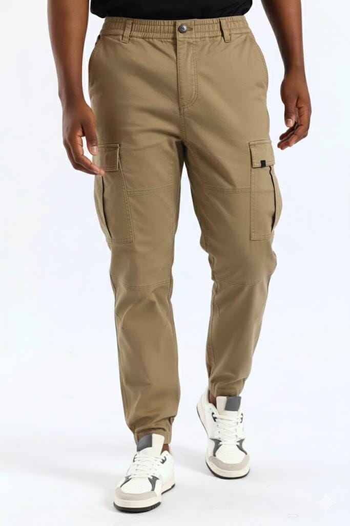Soviet Mens Fashion Cargo Pants Khaki | Soviet
