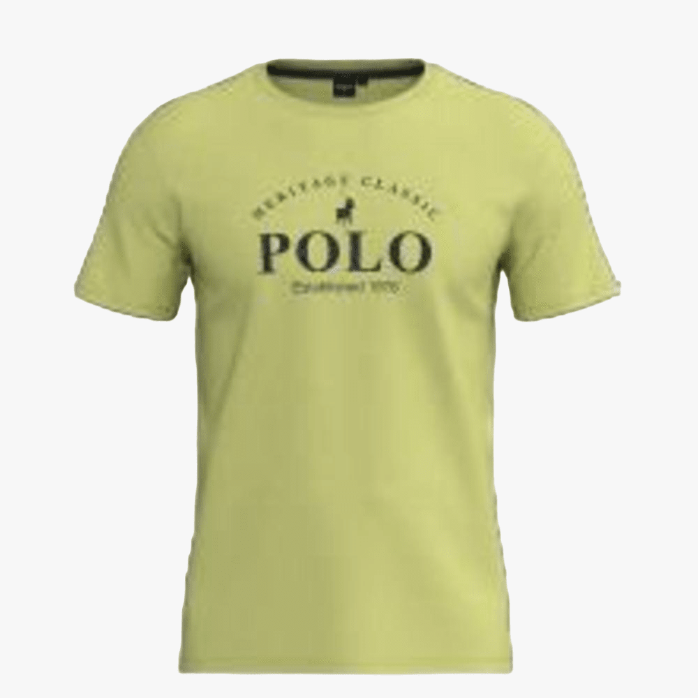 Polo Mens Heritage Printed Short Sleeve Tee Yellow | Polo