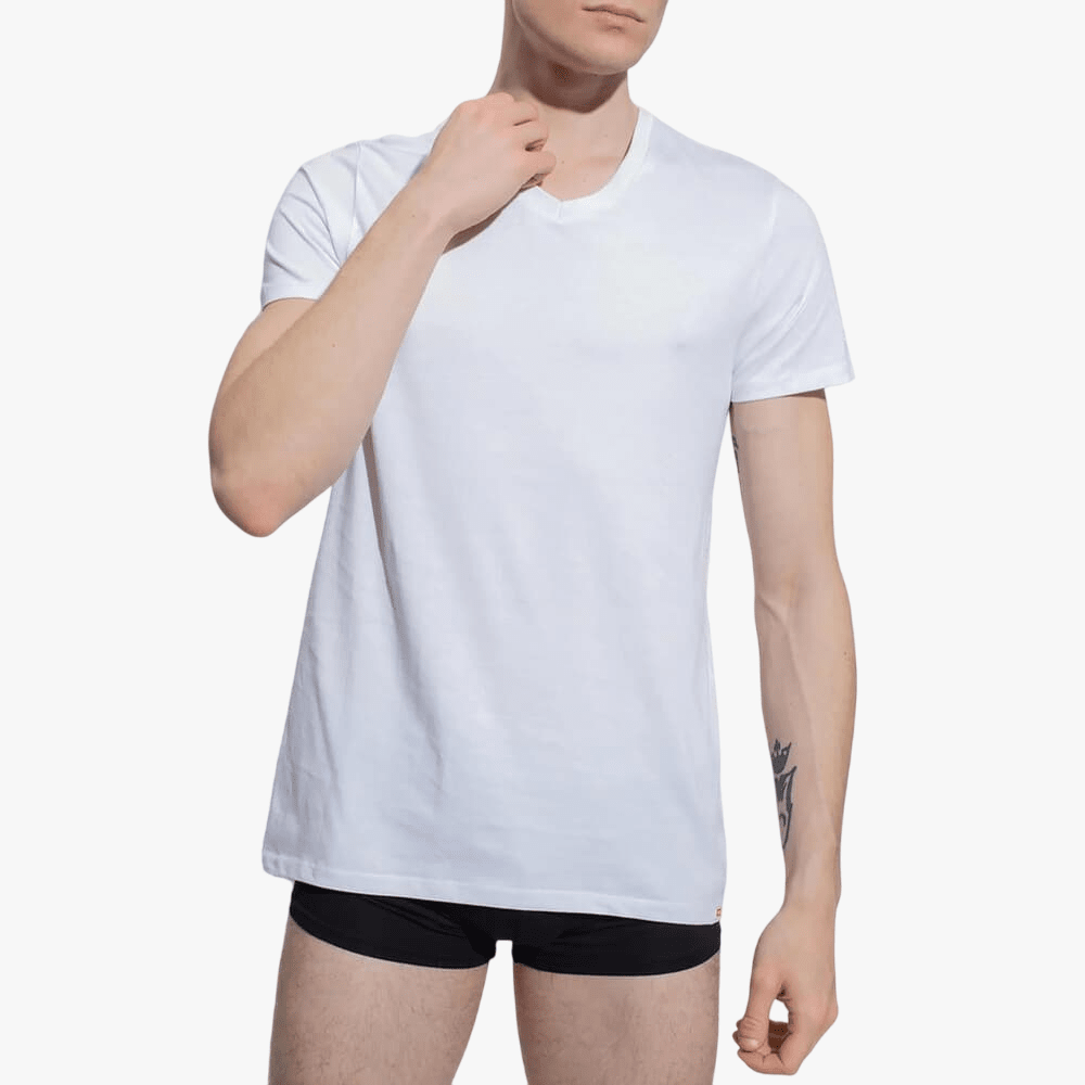 Diesel Mens Umtee V Neck Short Sleeve Tee White | Diesel
