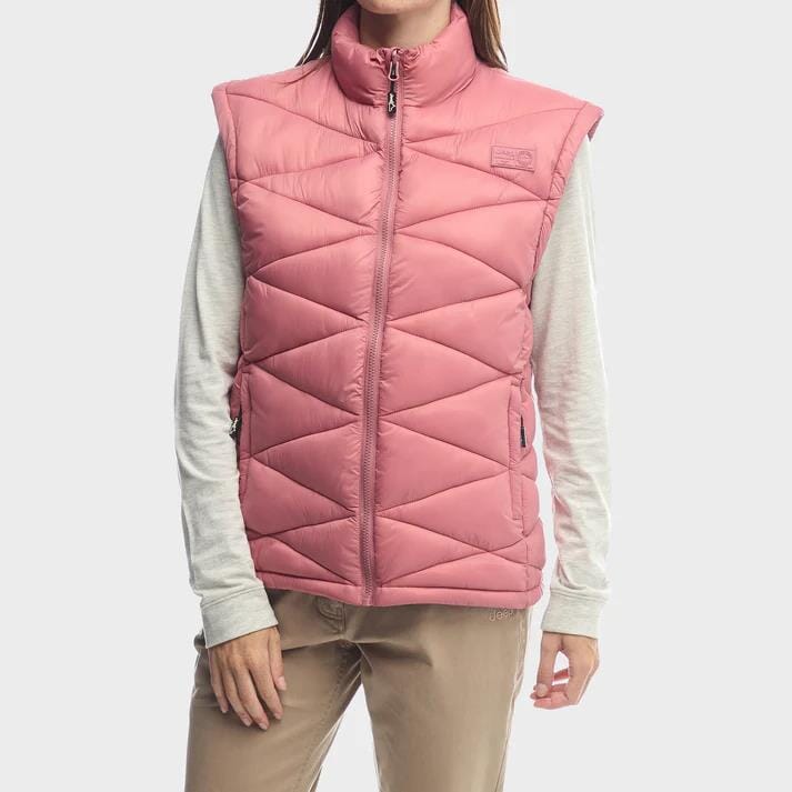 Jeep Womens Sleeveless Core Puffer Jacket Pink | Jeep