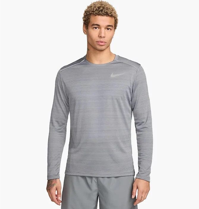 Nike Mens Df Miller Tech Long Sleeve Tee Grey | Nike