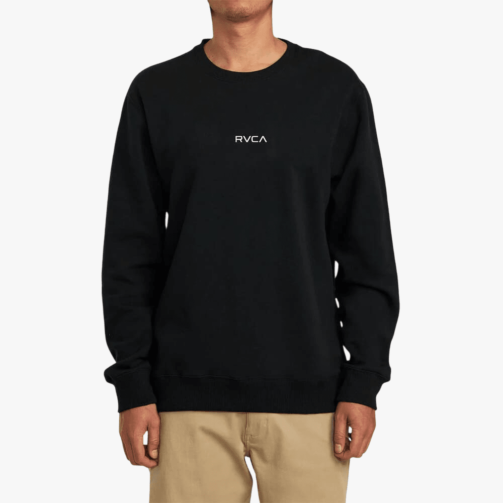Rvca Mens Small Rvca Crew Sweater Athletic Black | Rvca