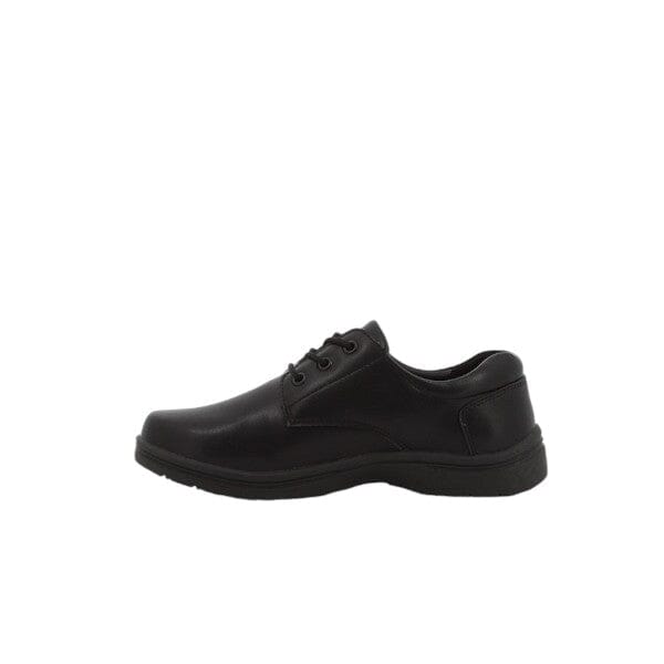 Hush Puppies Youth School Loxie Lace Up Black Action Leather Shoe | Hush Puppies