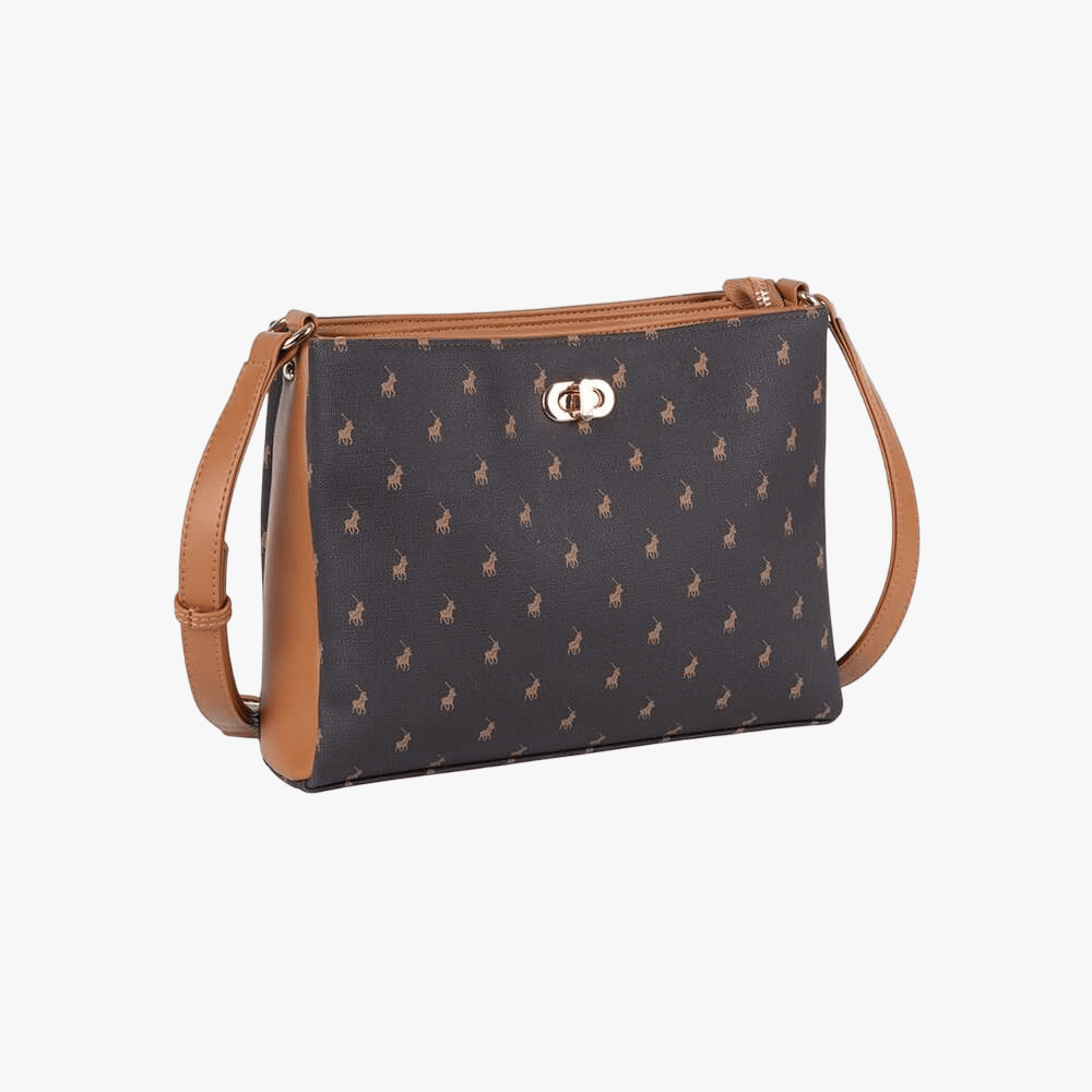 Polo Iconic Multi Tote Compartment Sling Brown | Polo