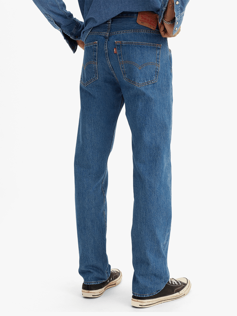 Levis Mens 501 Straight Leg Jean Medium Stonewash | Levis
