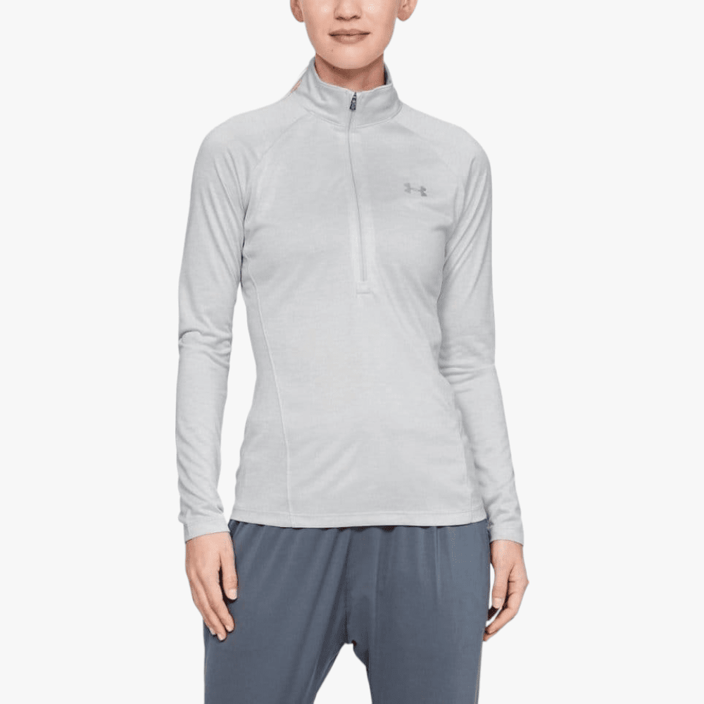 Under Armour Ladies New Tech 1/2 Zip Silver | Under Armour