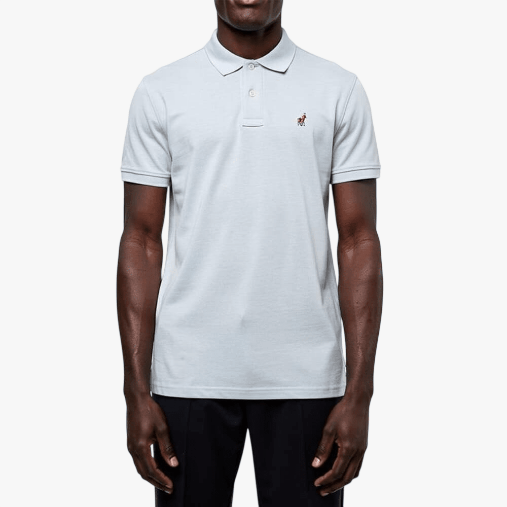 Polo Mens Carter Pique Short Sleeve Golfer Light Blue | Polo