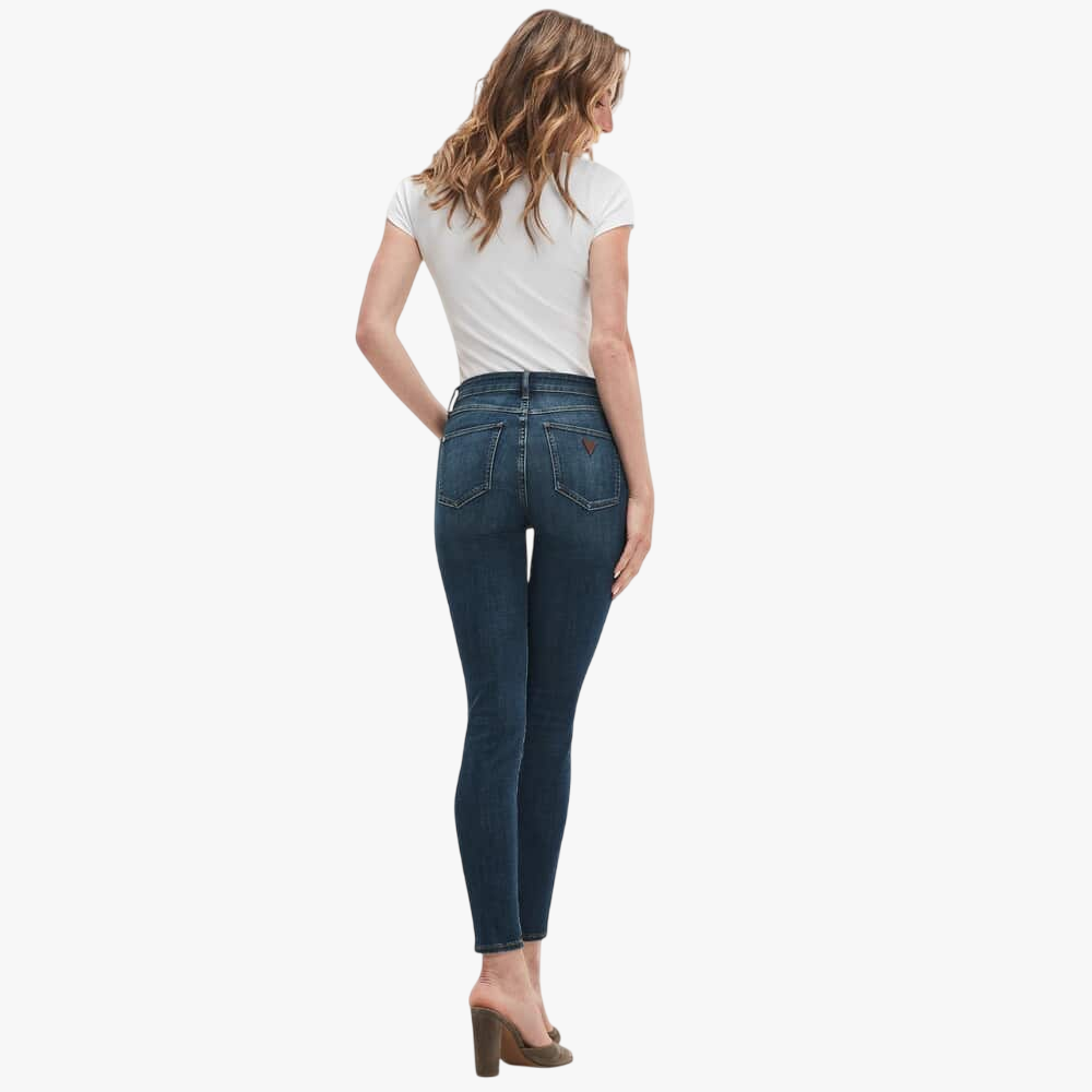 Guess Womens Maya High Rise Skinny Jeans Dark Wash