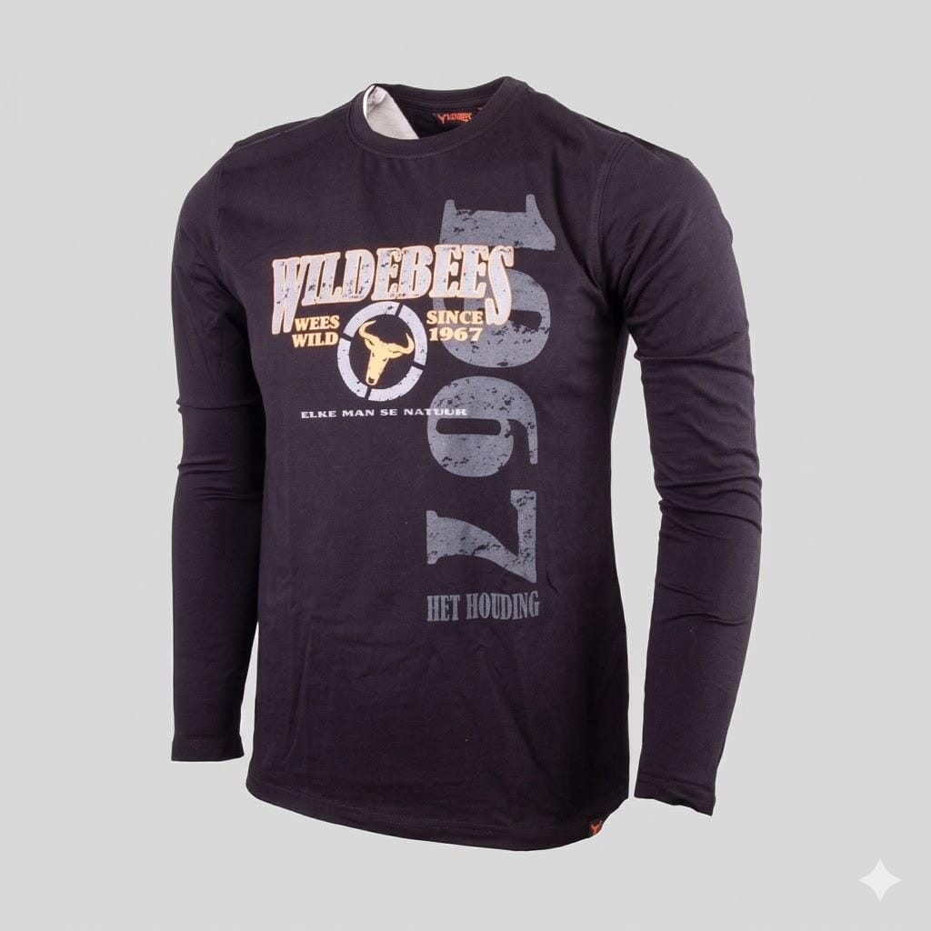Wildebees Mens Long Sleeve Tee Black | Wildebees