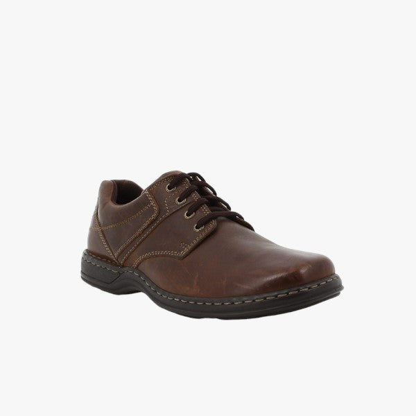 Hush Puppies Mens Bennett Leather Chestnut