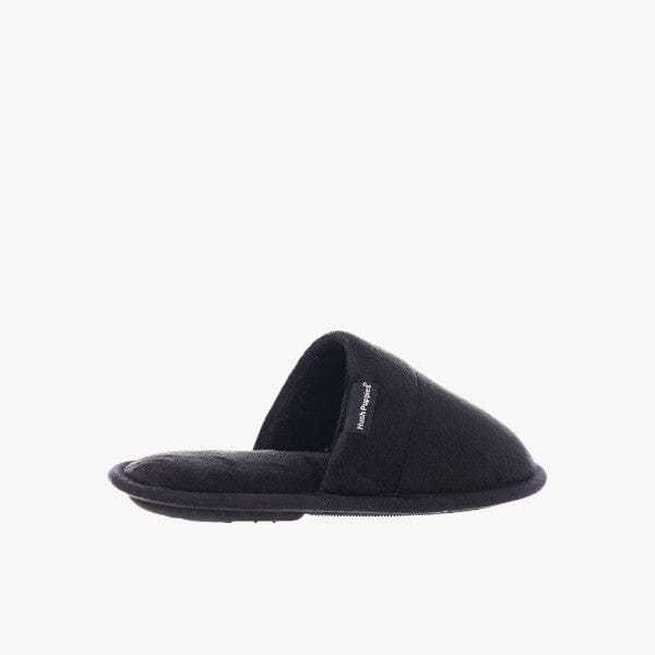 靴  SLIPPER SUEDE CROSS BLACK Hush Puppies Mens Slippers Men's Trent Slipper – Brands Megastore