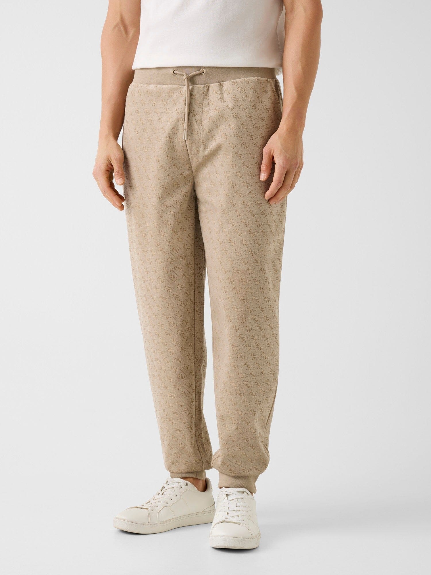 Guess Mens Cochise Cuff Pants Beige