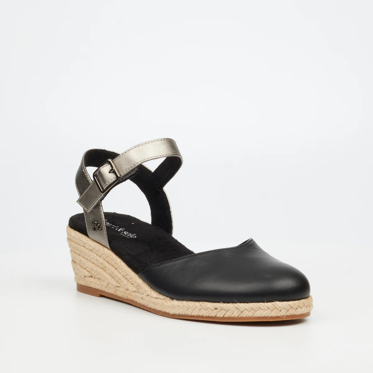 Heart And Sole Meraldi 1 Wedge Sandal Black