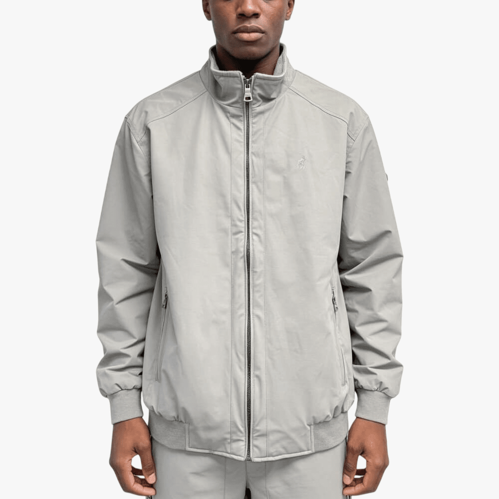 Polo Mens Badge Harrington Jacket Grey | Polo