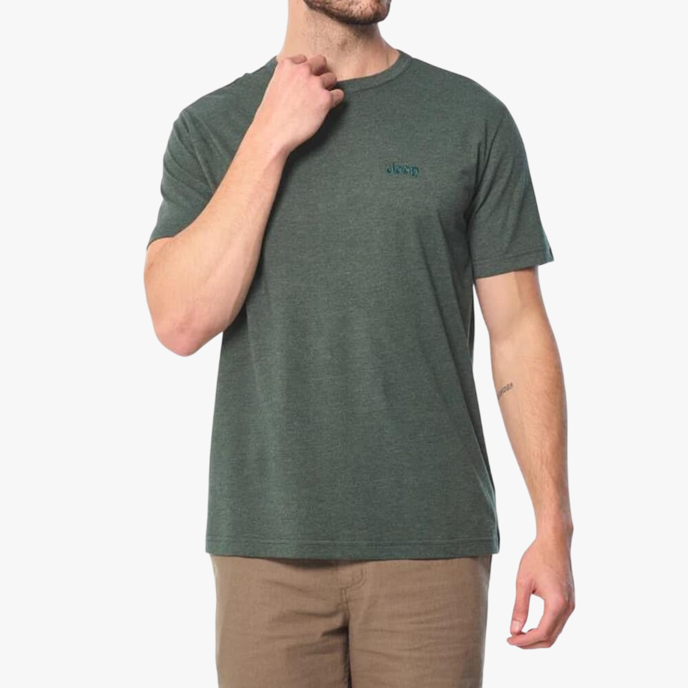 Jeep Mens Embroid Icon Short Sleeve Tee Green