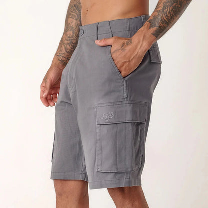 Fox Mens Slambozo 2.0 Cotton Canvas Walkshorts Pewter | Fox