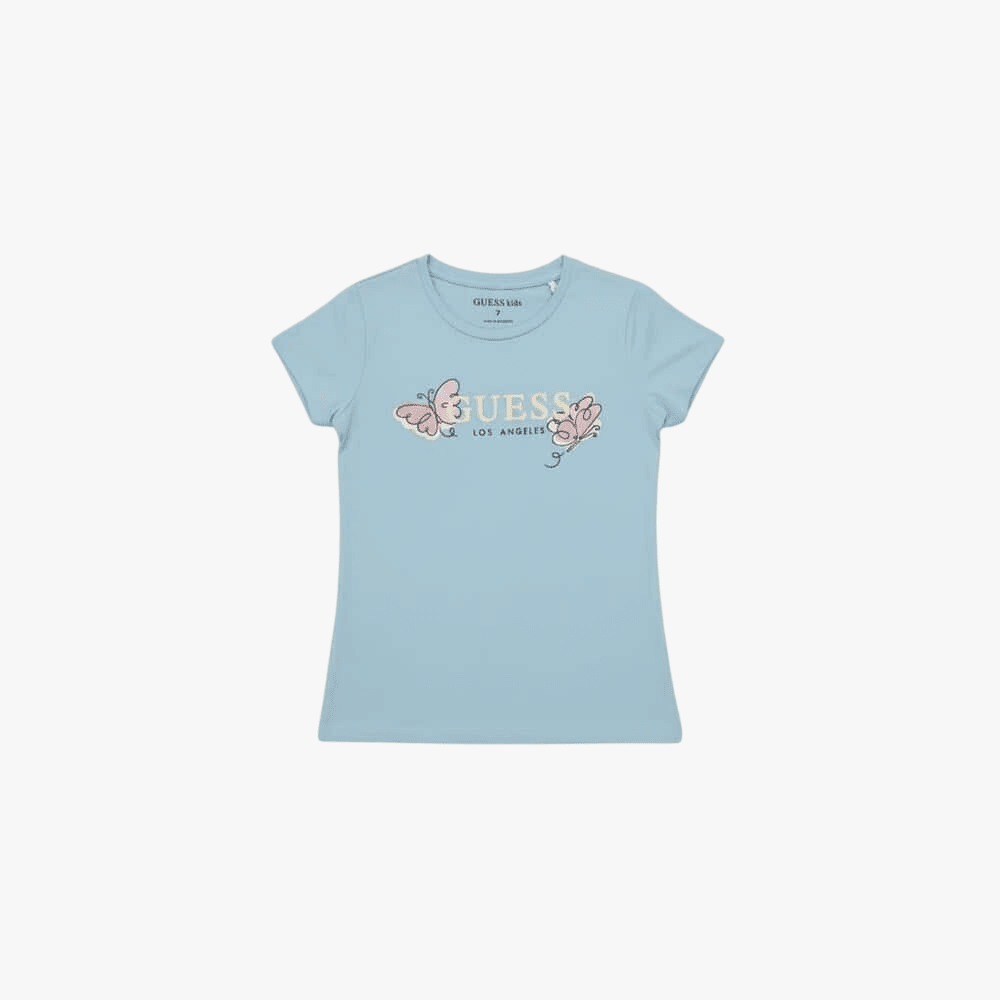 Guess Girls Butterfly Tee Blue | Guess