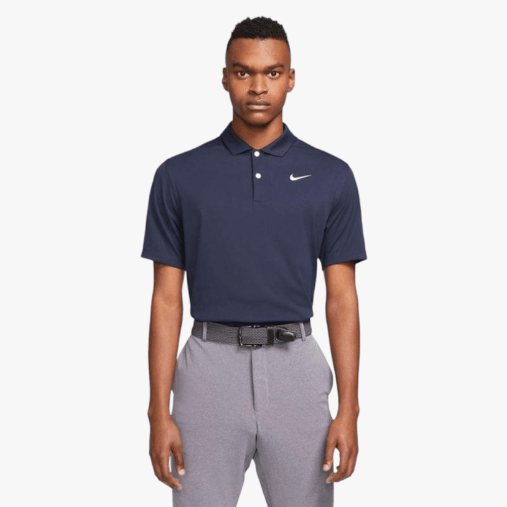 Nike Mens Df Essential Short Sleeve Golfer Navy | Nike