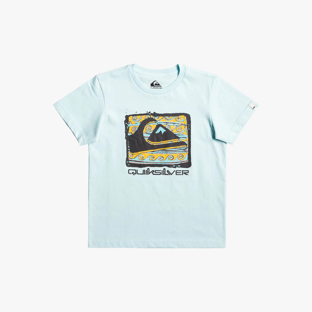 Quiksilver Boys Boxed Logo Short Sleeve Tee Iced Aqua | Quiksilver