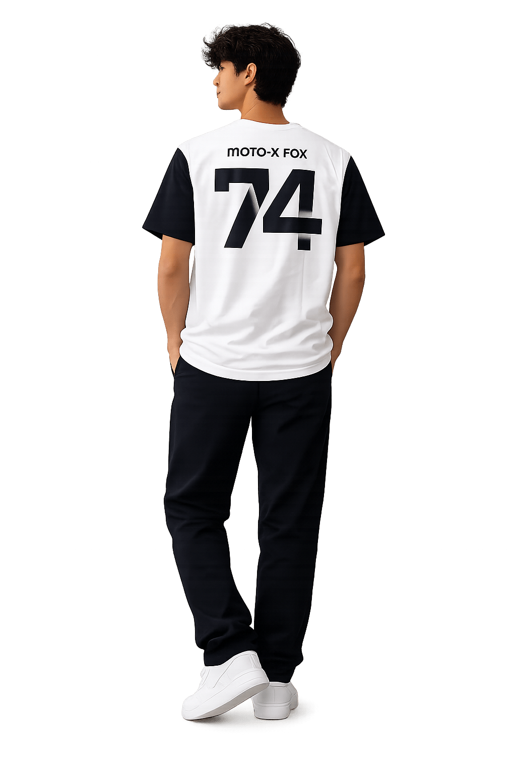 Fox Mens Race Number Short Sleeve Tee White Black | Fox