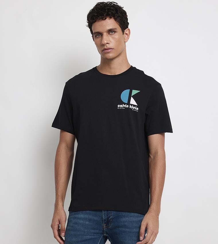 Calvin Klein Mens Logo Graphic Tee Black | Calvin Klein