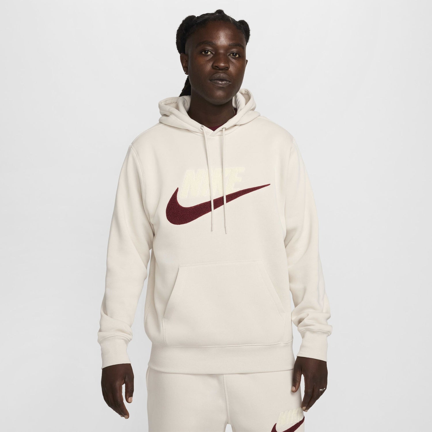 Nike Mens Club Fleece Hoodie Beige