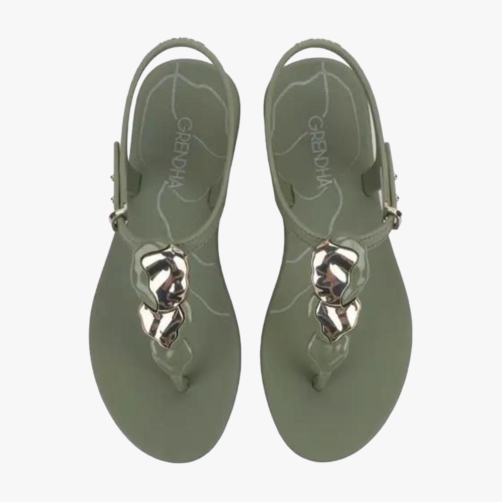 Grendha Womens Refino Sandal Green