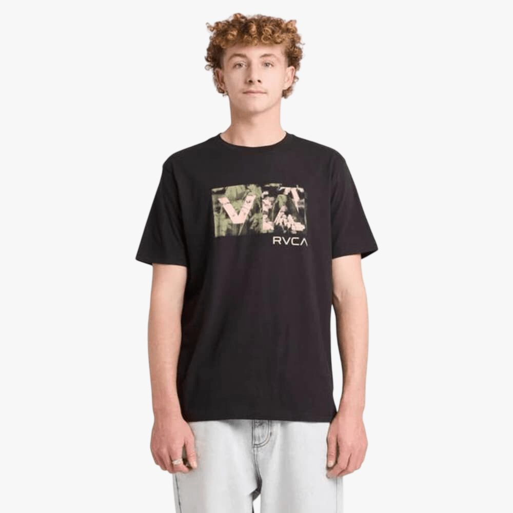 Rvca Mens Balance Box Short Sleeve Tee Black | Rvca