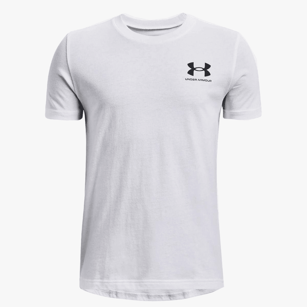 Under Armour Boys Sportstyle Left Chest Short Sleeve Tee 100 Grey | Under Armour