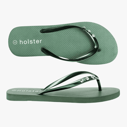 Holster Womens Holiday Flip Flops Seagrass | Holster