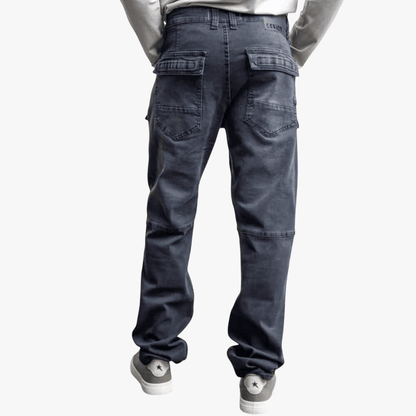 Soviet Mens Gunner Cargo Pocket Jeans Black | Soviet
