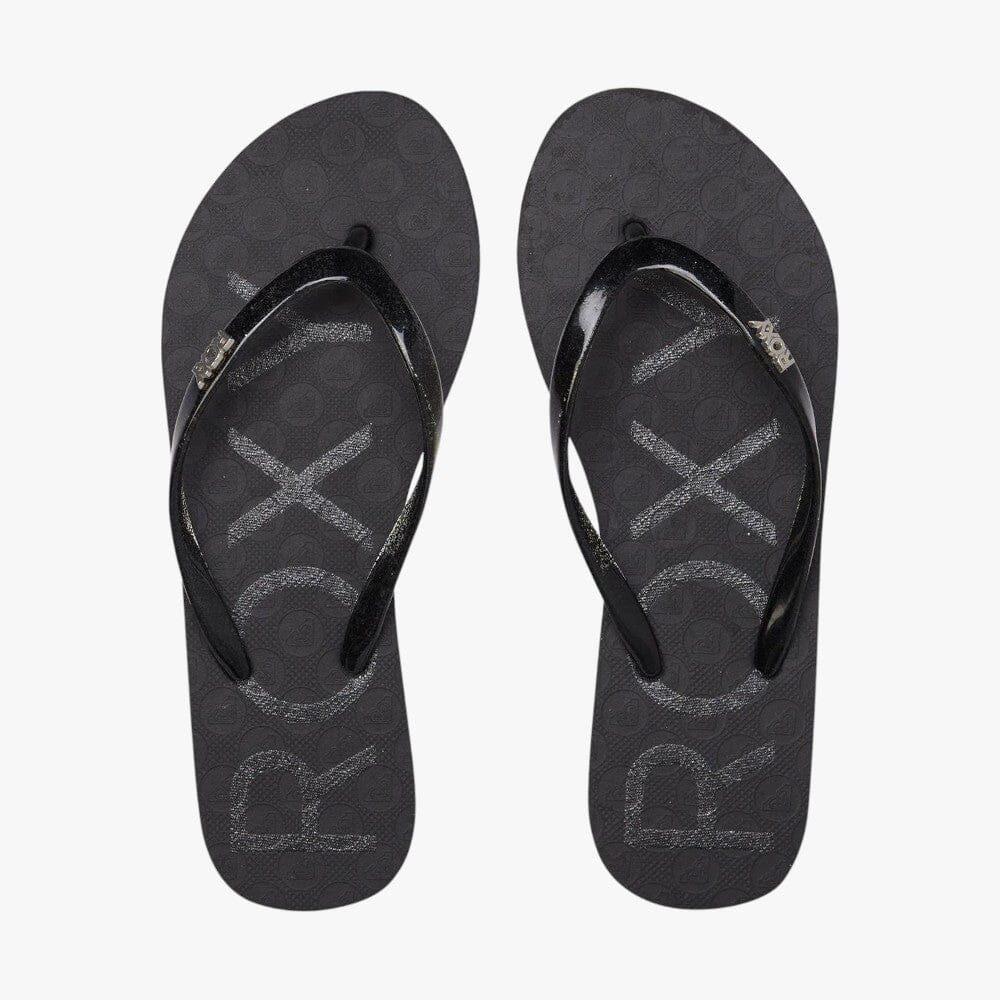 Roxy Womens Viva Sparkle Flip Flop Black | Roxy